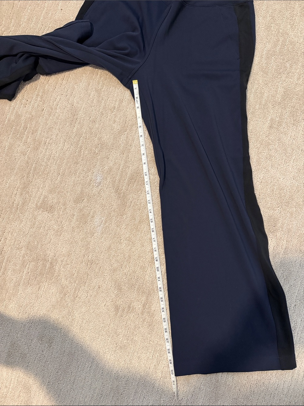 Athleta Venice wide leg pants, navy with black stripe, size large - Picture 8 of 11